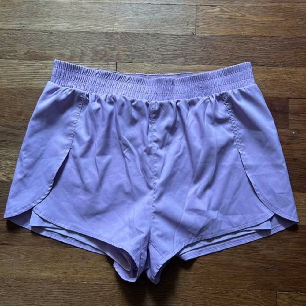 Girlfriend Collective Purple Running Shorts Size M